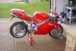 abba Motorbike Stand on Ducati 748